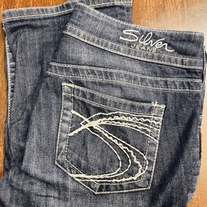 Silver Jeans Co Suki Bermuda Women's‎ W28 Mid Rise Stretch Denim Shorts EUC